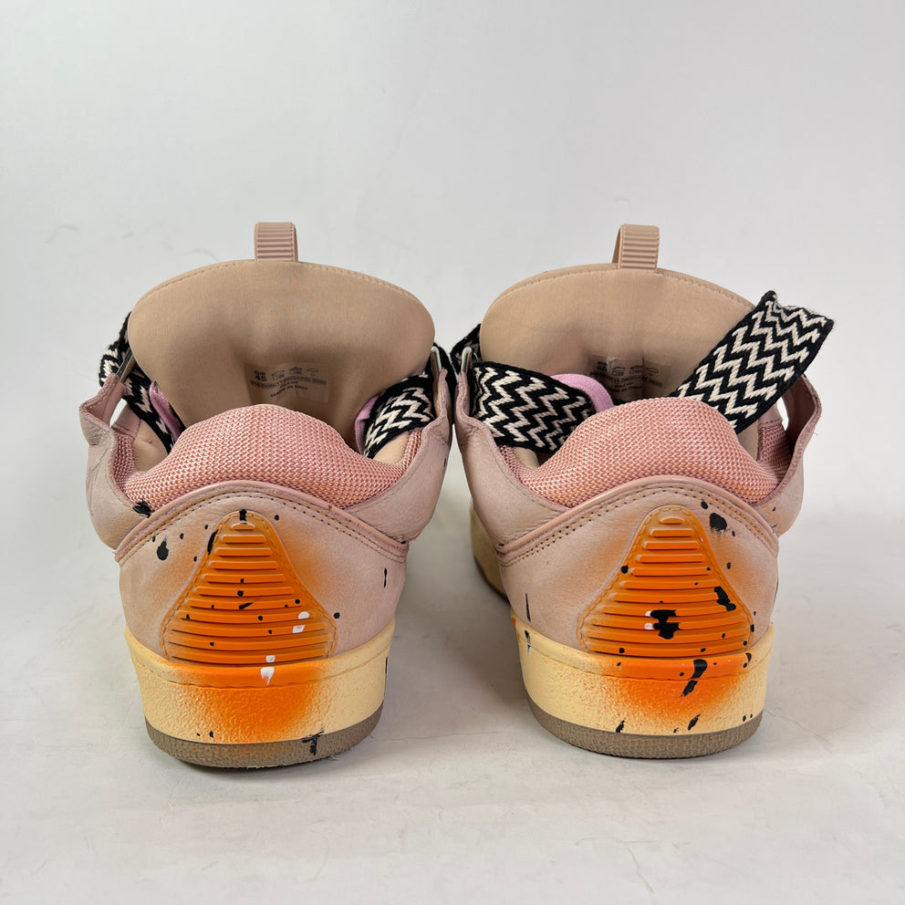 Lanvin X Gallery Dept Pink Paint Splatter Curb Sneaker Size 45