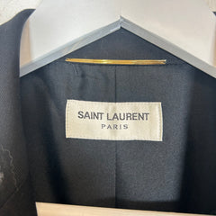 Saint Laurent Paris Black Wool Blazer Size FR 38