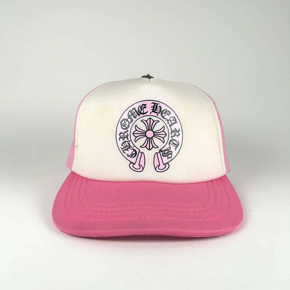 Chrome Hearts Pink Horseshoe Trucker Hat