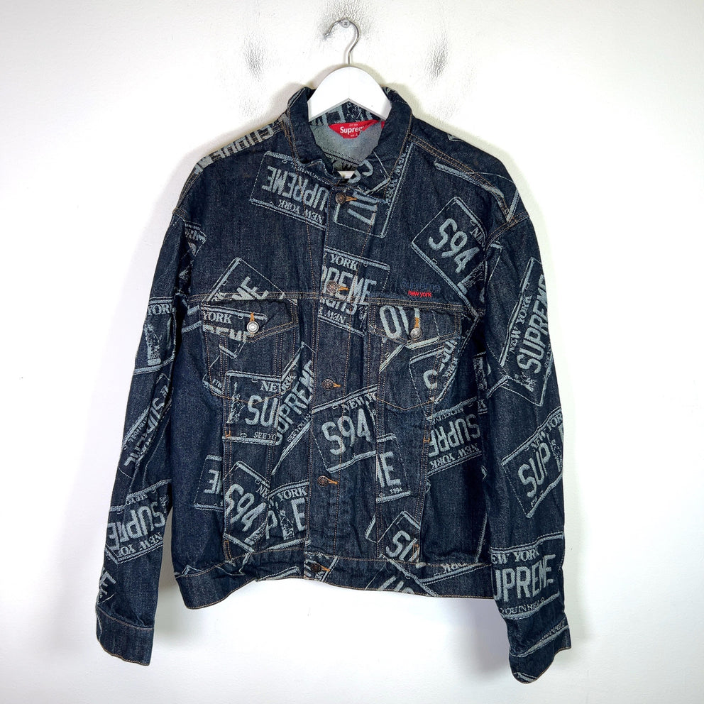 Supreme SS26 License Plate Denim Trucker Jacket