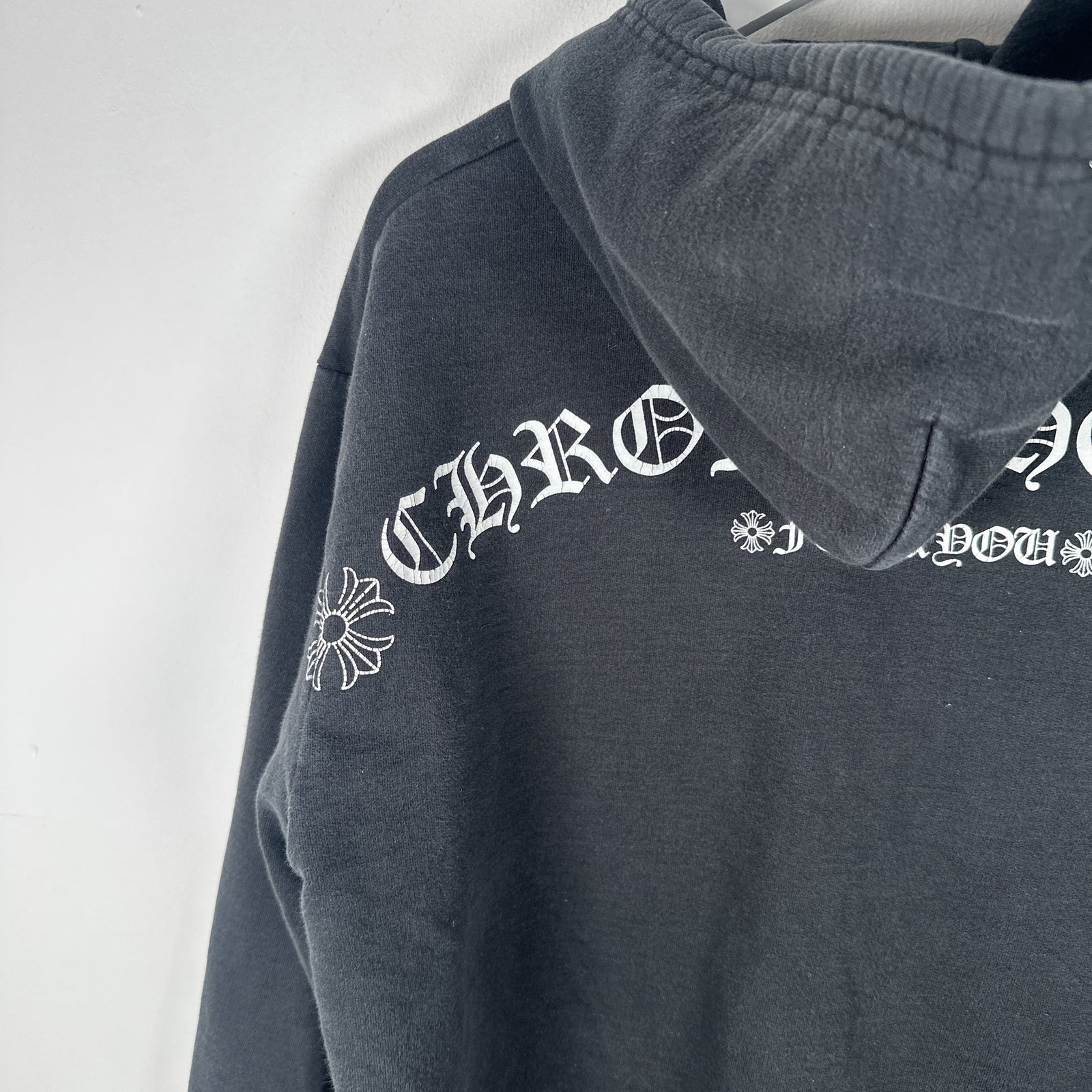 Chrome Hearts Spell-Out Back Graphic Zip Up Hoodie Size M