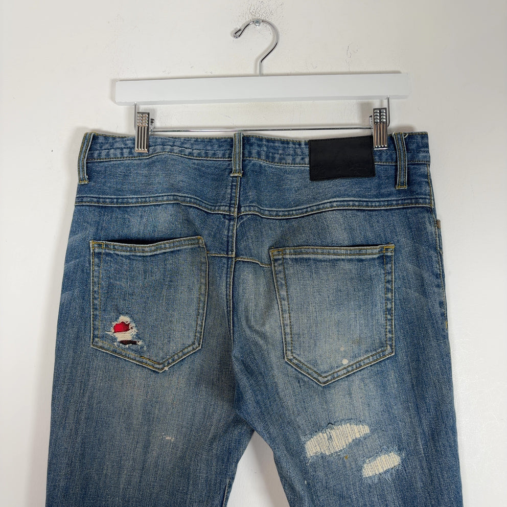 Number (N)ine x Guild Prime Flannel Patchwork Denim Jeans