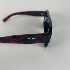 Prada Red Marble Acetate Sunglasses