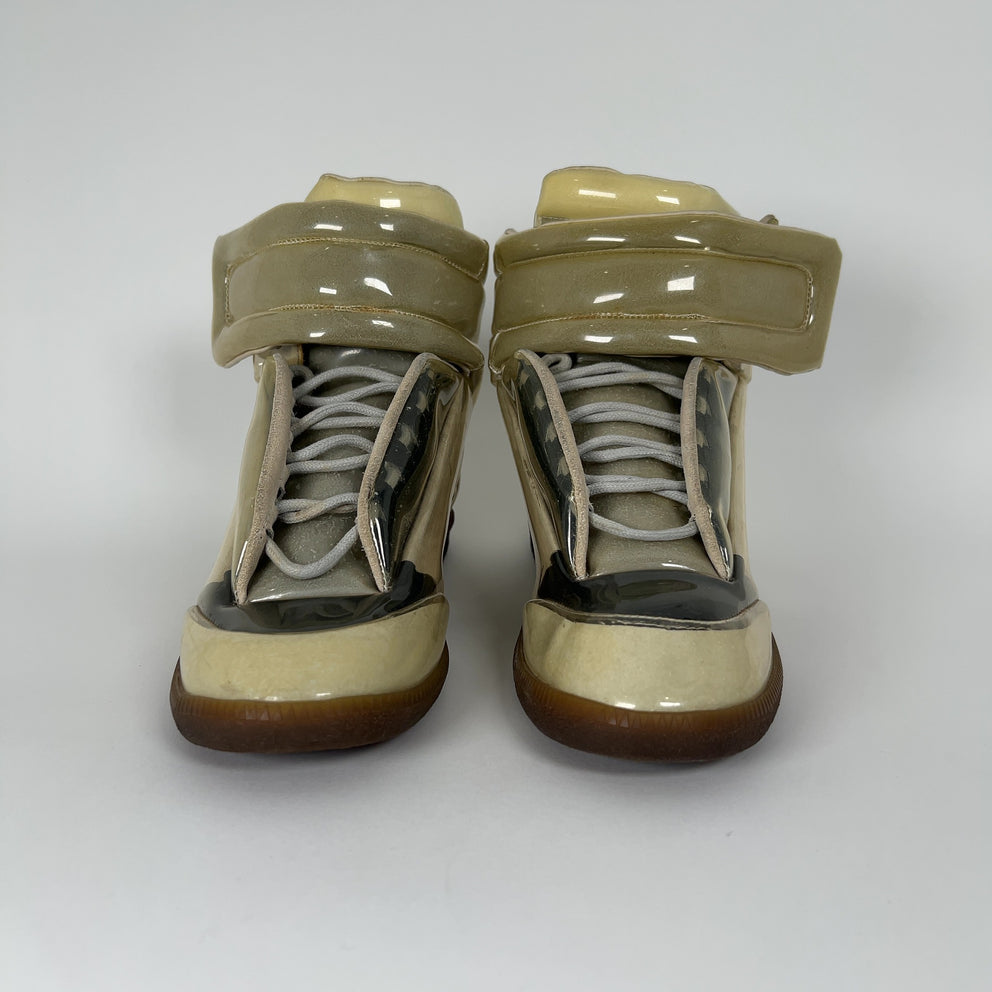 Maison Margiela Beige PVC Future High-Tops Size 43