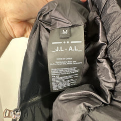 J.L - A.L Black 'Minno' Nylon Track Jacket Size M