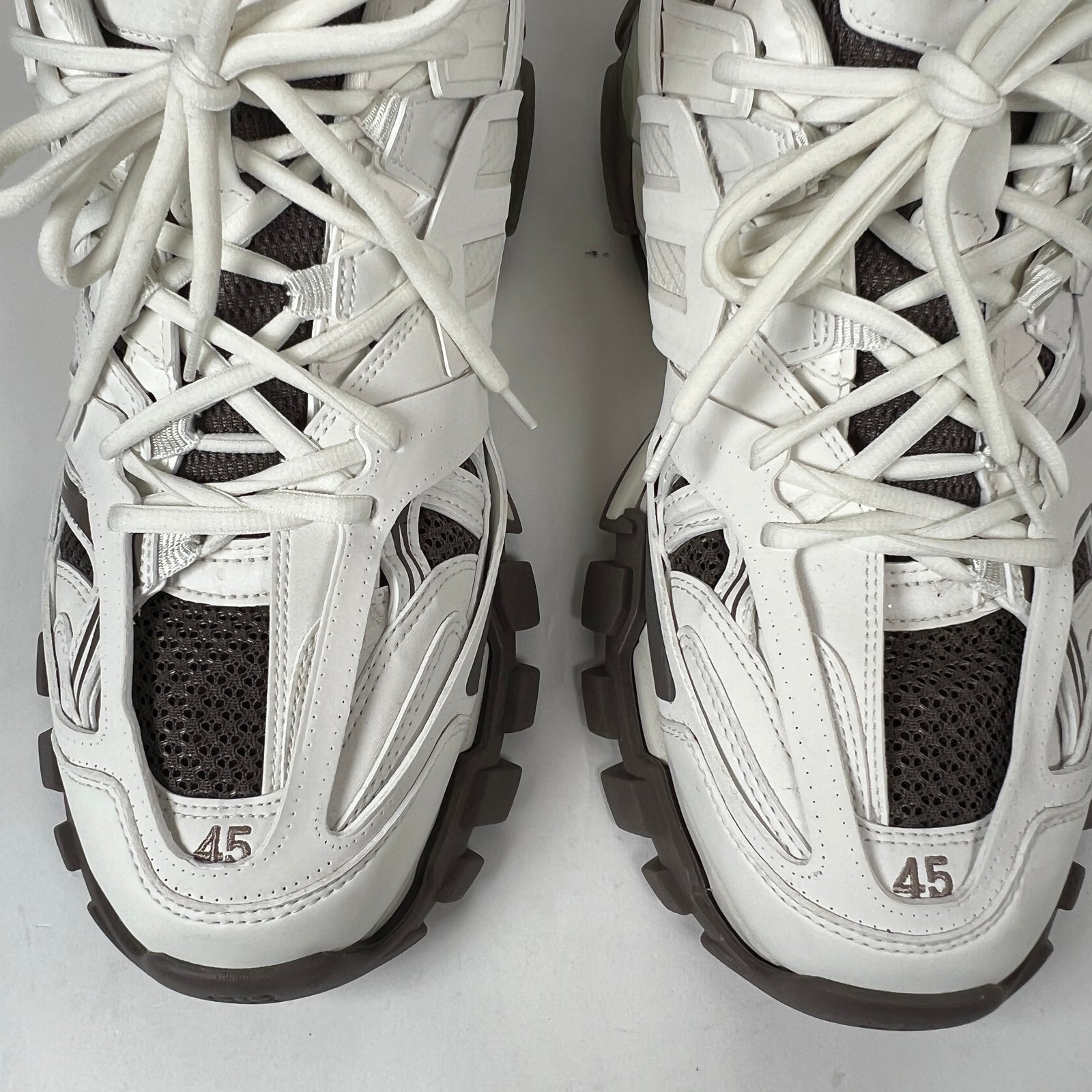 Balenciaga White/Brown Track Sneaker Size 45