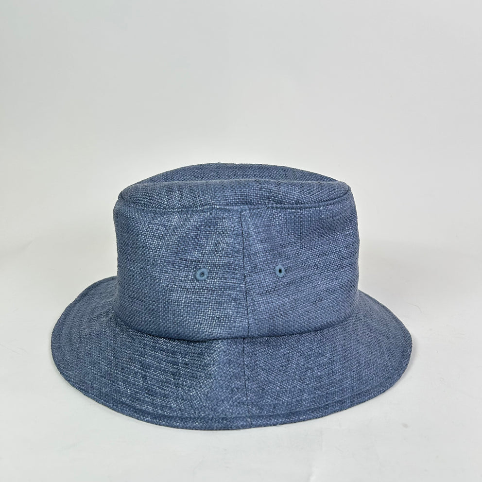 Supreme Blue Raffia Crusher Hat