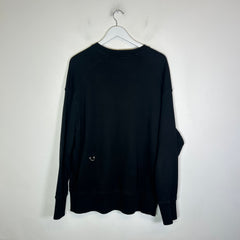 Givenchy Black Distressed Rings Oversized Crewneck Size XS