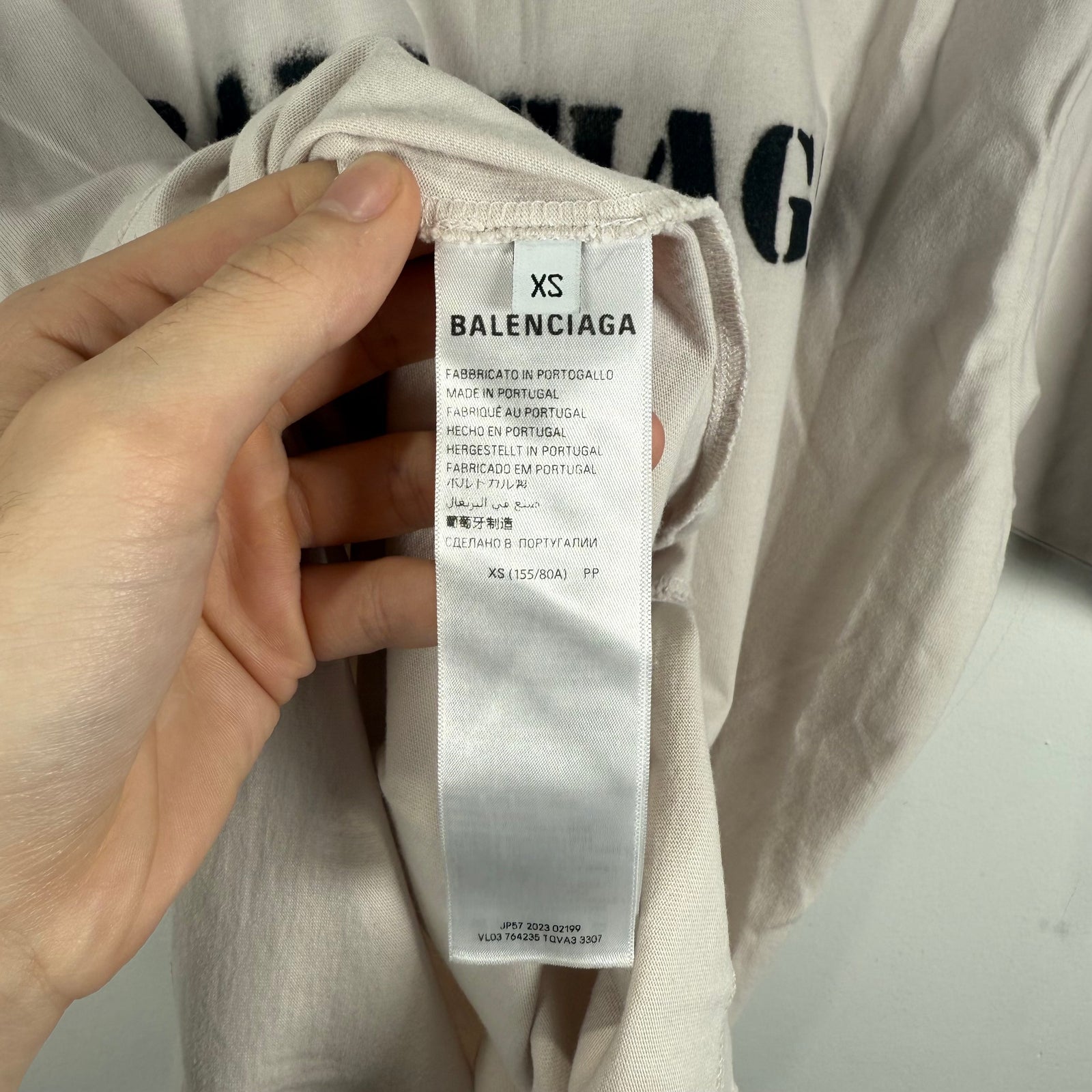 Balenciaga Stencil Spell Out Logo Graphic Size XS