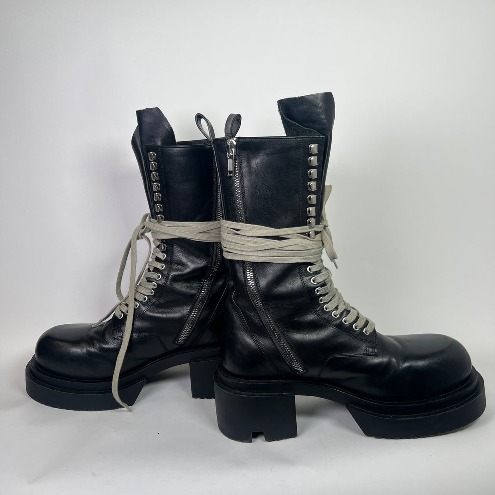 Rick Owens Army Bogun Lace-Up Boots