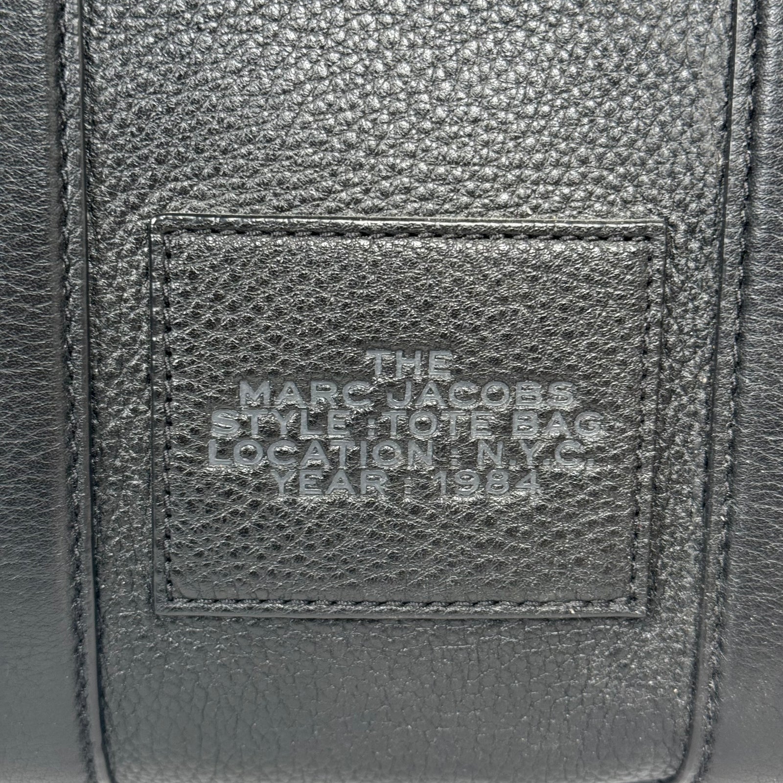 Marc Jacobs Black Leather Small Tote Bag