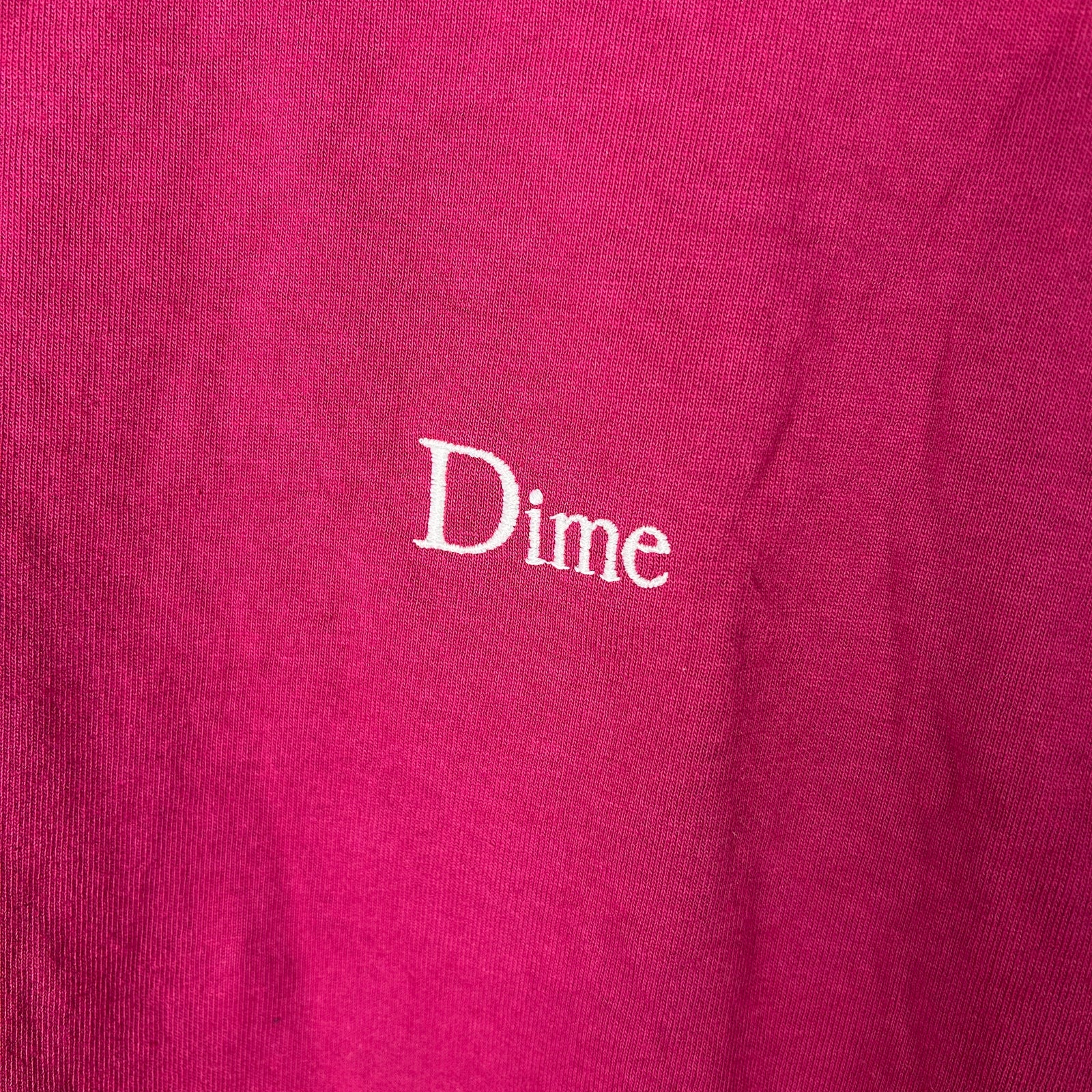 Dime Fuschia Logo T-Shirt Size M