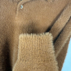 Jacquemus Neve Brushed Brown Stretch Knit Polo Sweater Size L