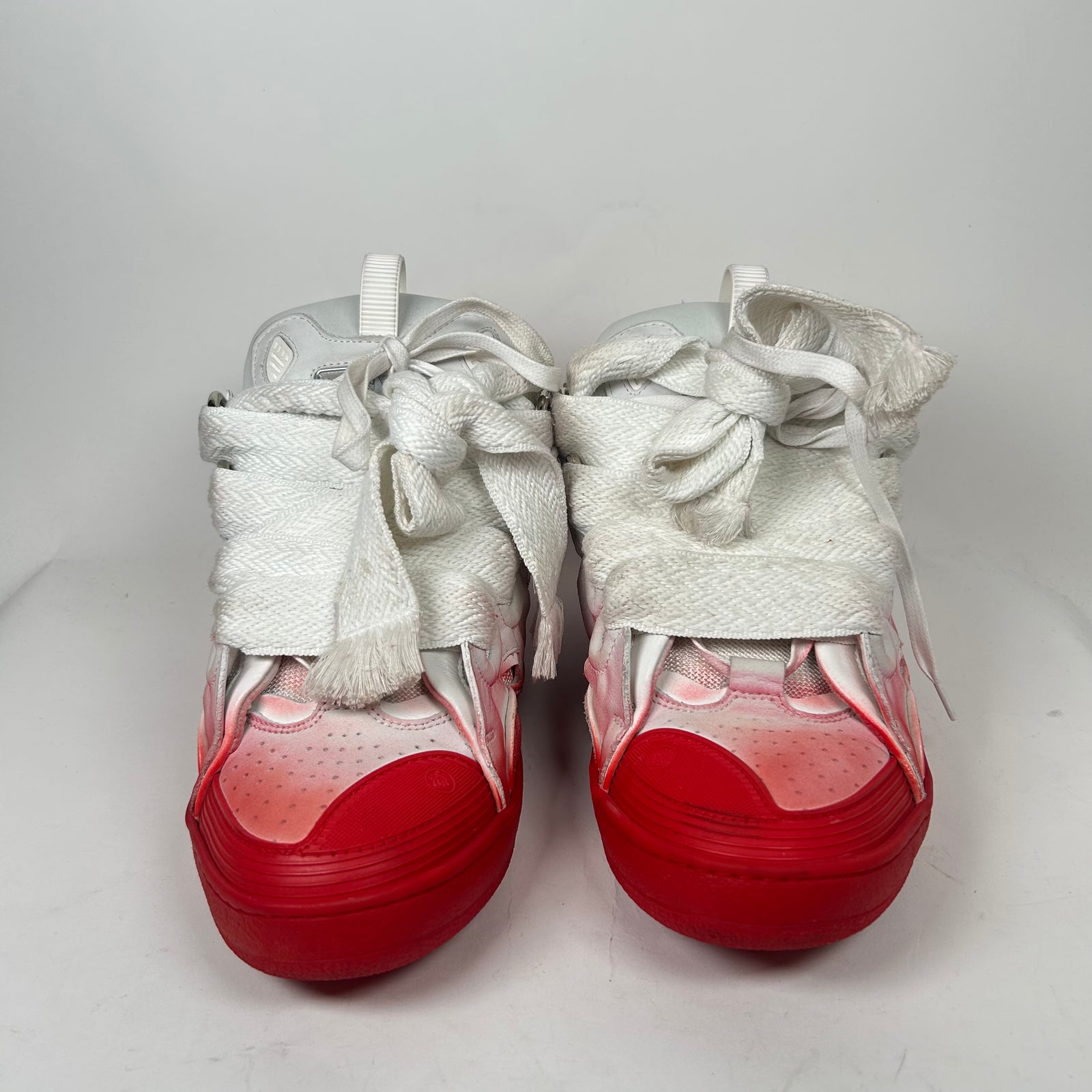 Lanvin Red/White Curb Sneaker Size 45