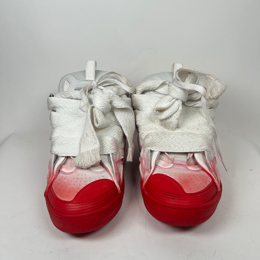 Lanvin Red/White Curb Sneaker Size 45