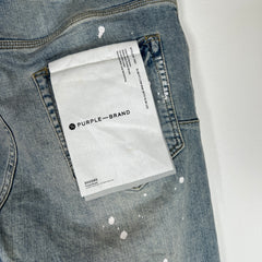 Purple Lightwash Paint Splatter Jeans Size 33