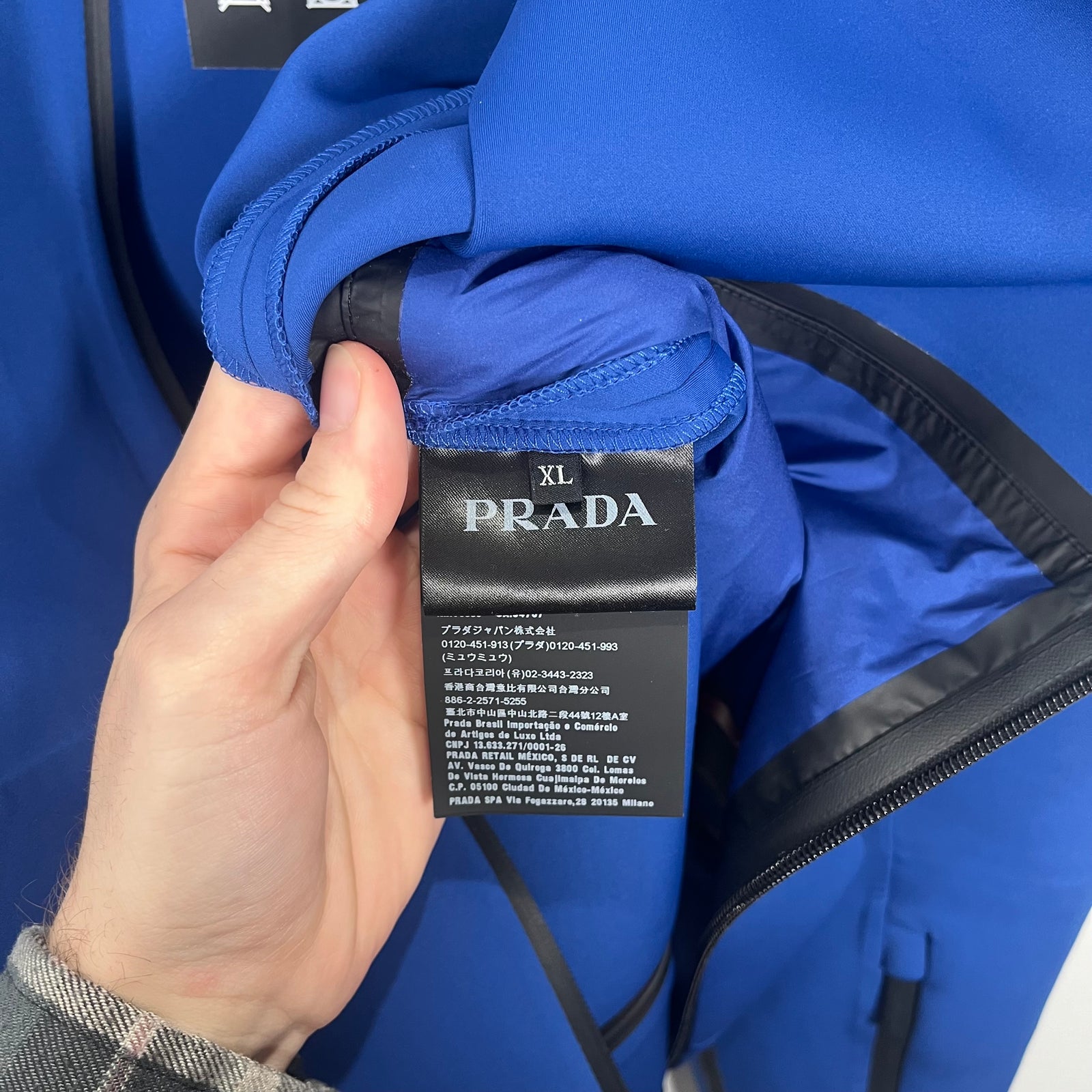 Prada Blue Nylon Jacket Size XL
