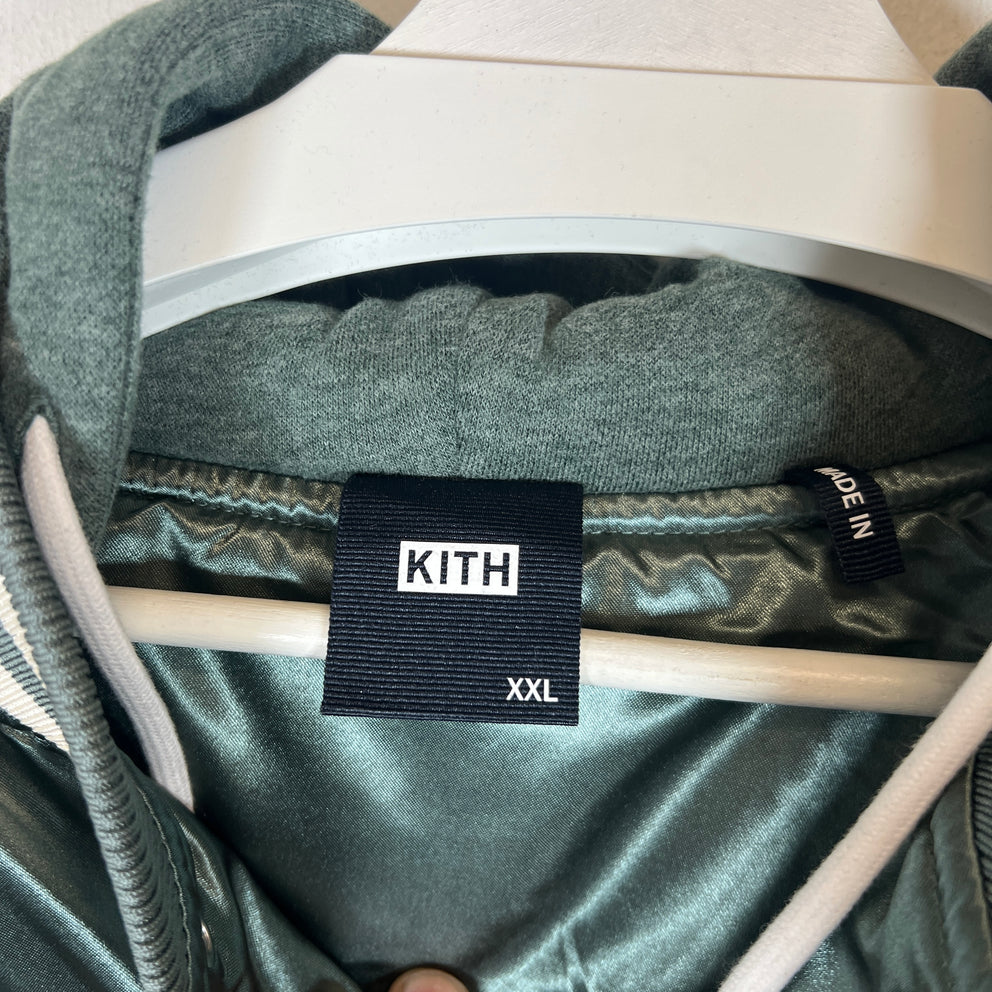 Kith Teal Satin Gorman Bomber Jacket Size XXL