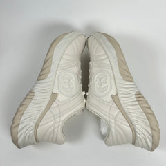 Gucci Beige Interlocking G Ripple Mesh Sneaker Size GG 10