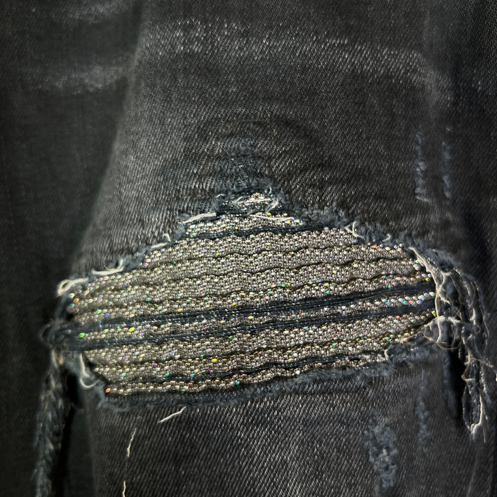 Amiri Black Iridescent Patch MX1 Jeans