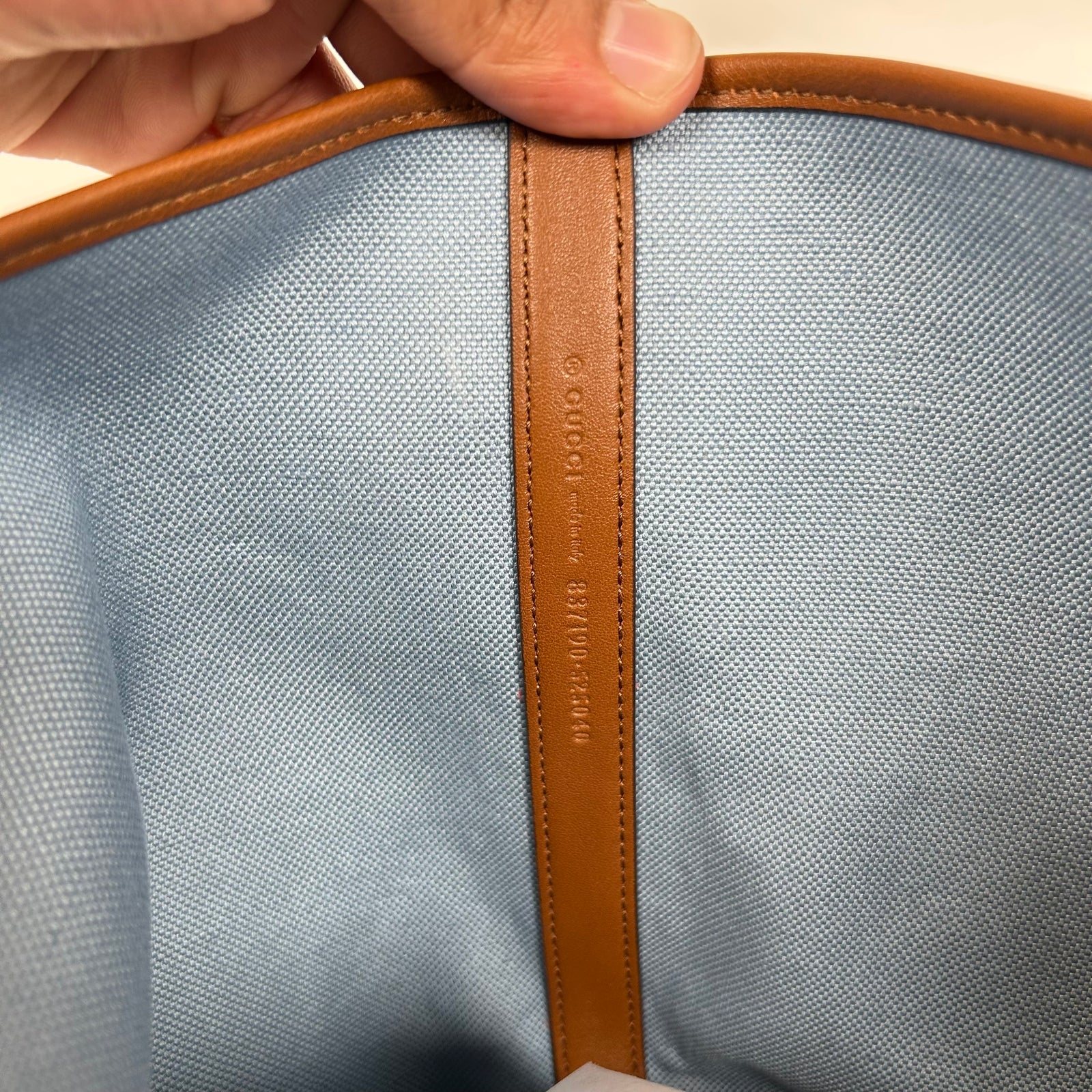 Gucci Blue Denim Totissima GG Large Tote Bag