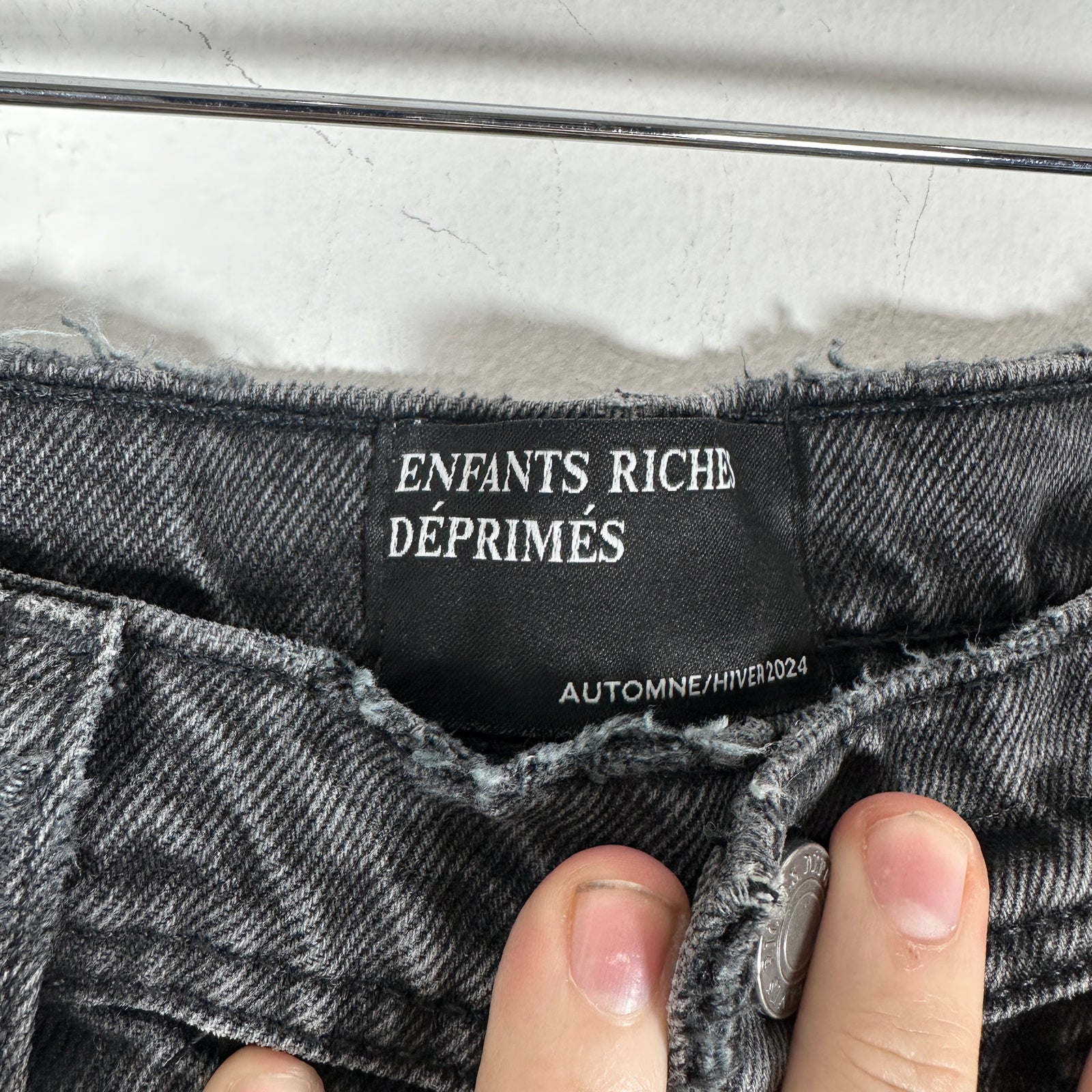 Enfants Riches Deprimes Corpse Pose Gray Mudwash Distressed Baggy Jeans Size 32
