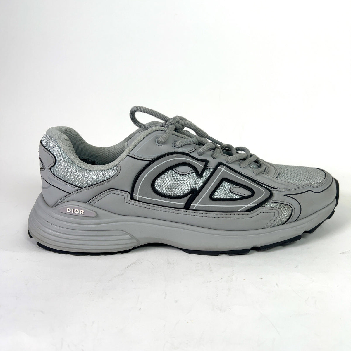 Dior B30 Grey Mesh Microfiber Low-Top Sneakers