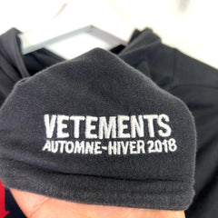 Vetements FW18 Metal Tour Hooded Longsleeve