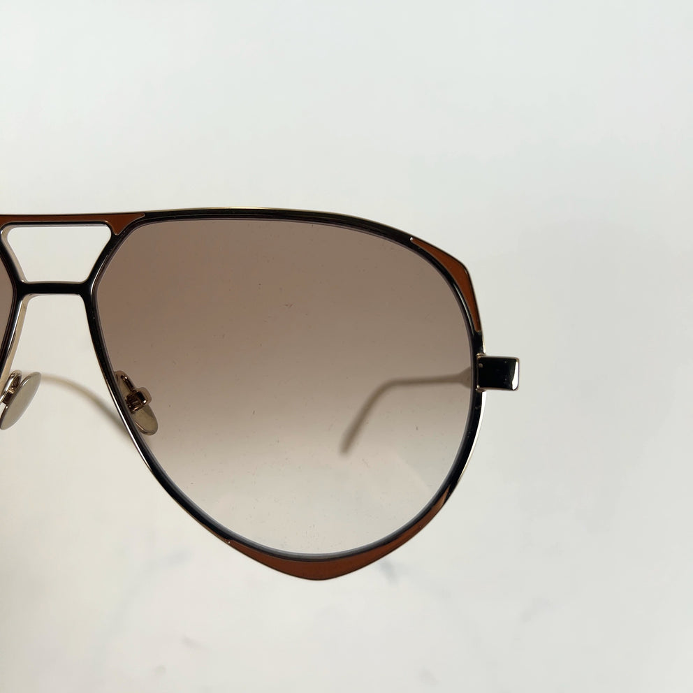 Alexander McQueen Pointed Aviator Sunglasses