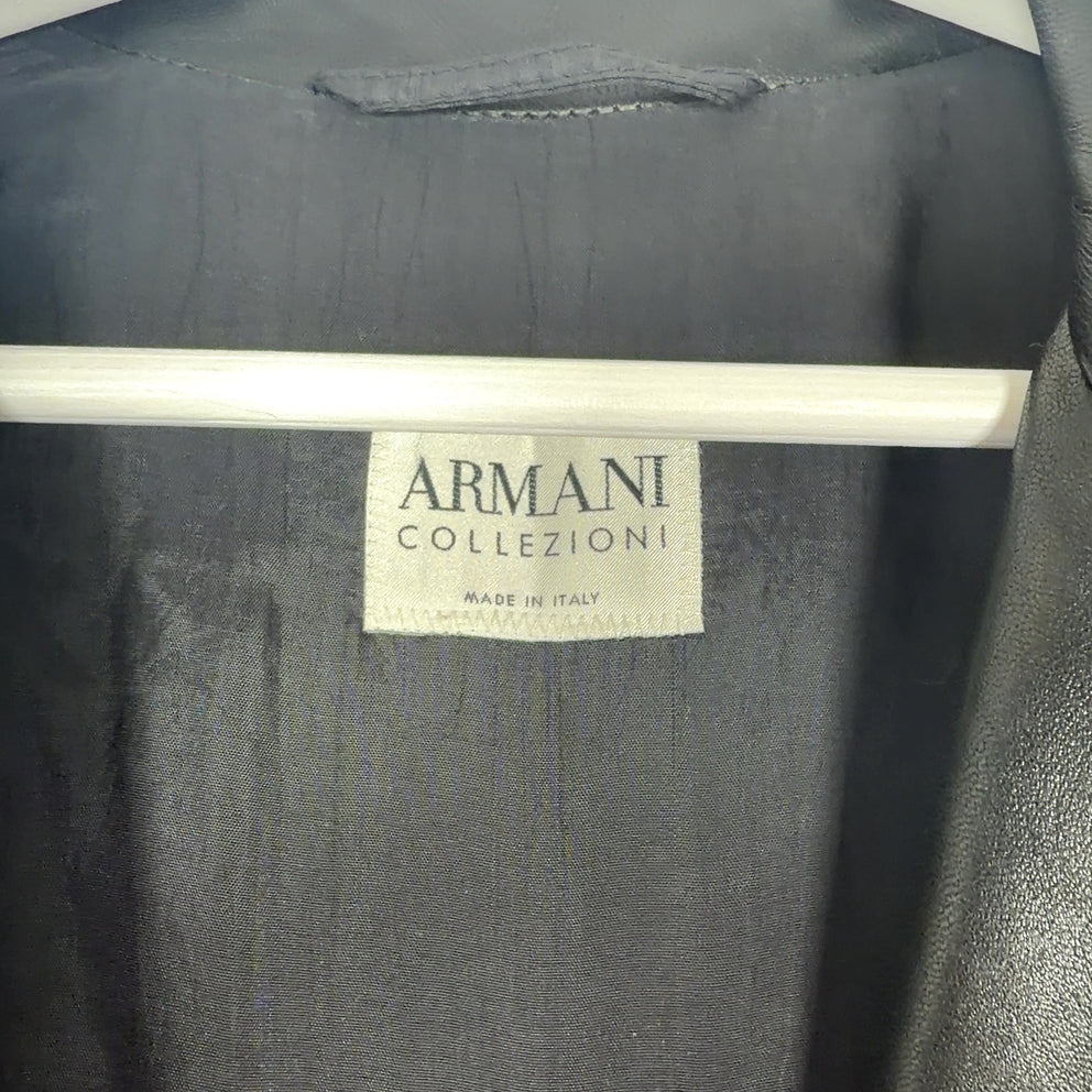 Armani Collezioni Lambskin Leather Jacket