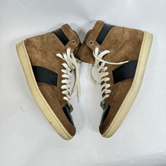 Saint Laurent Brown Suede SL-10H Sneakers Size 46