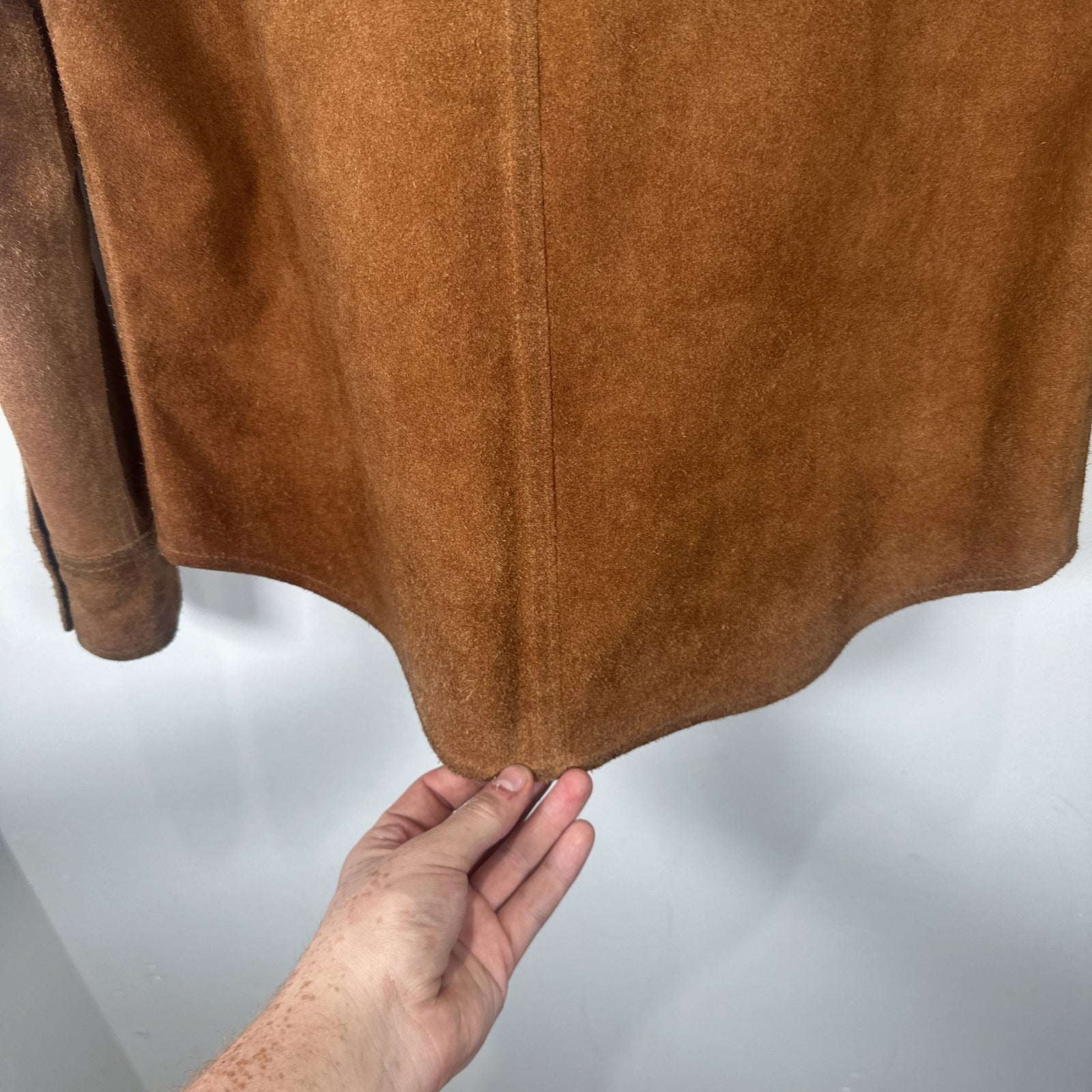 RRL Ralph Lauren Brown Suede Western Button-Up Shirt Size S