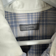 Lanvin Blue Plaid Shirt Size M