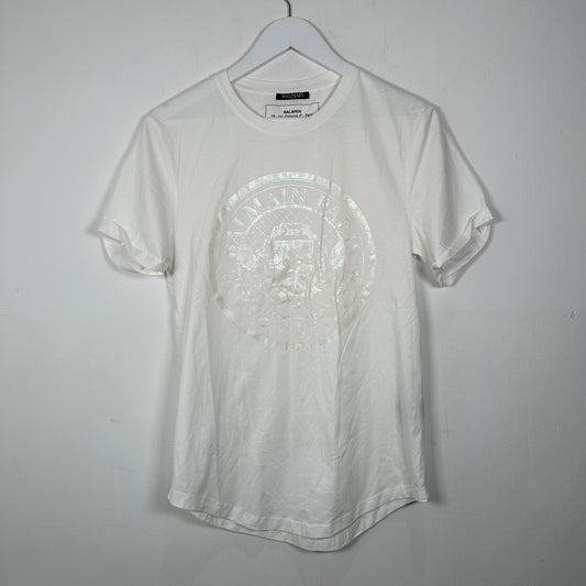 Balmain Iridescent Graphic T-Shirt Size S