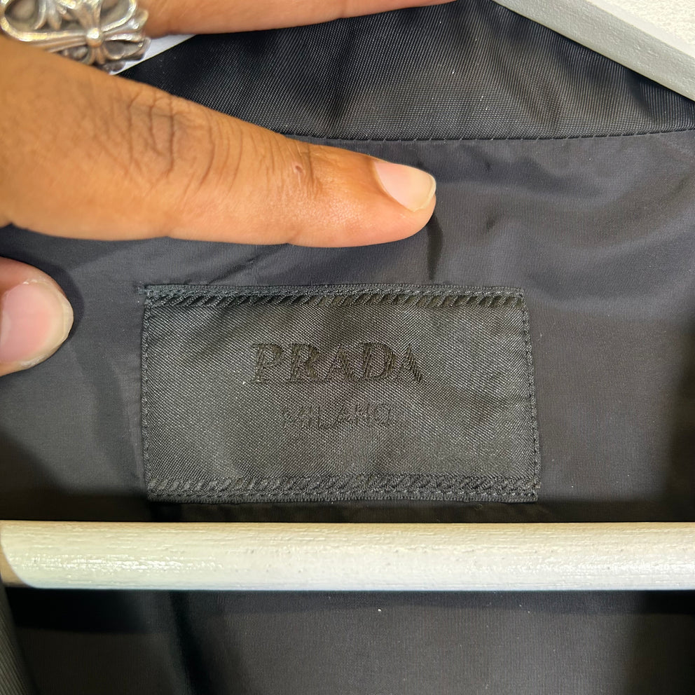 Prada Re-Nylon Logo Button-Up Shirt