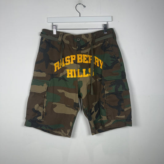 Raspberry Hills Logo Camo Cargo Shorts