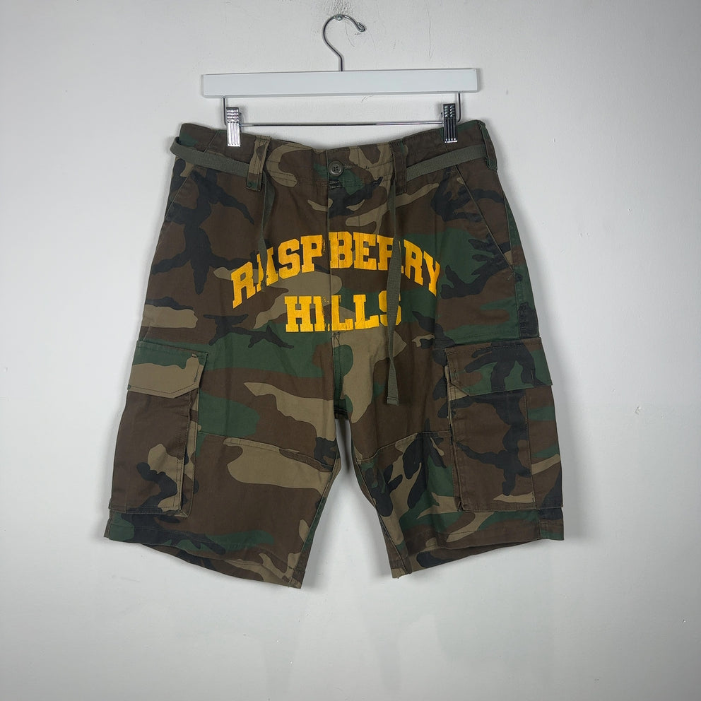 Raspberry Hills Logo Camo Cargo Shorts
