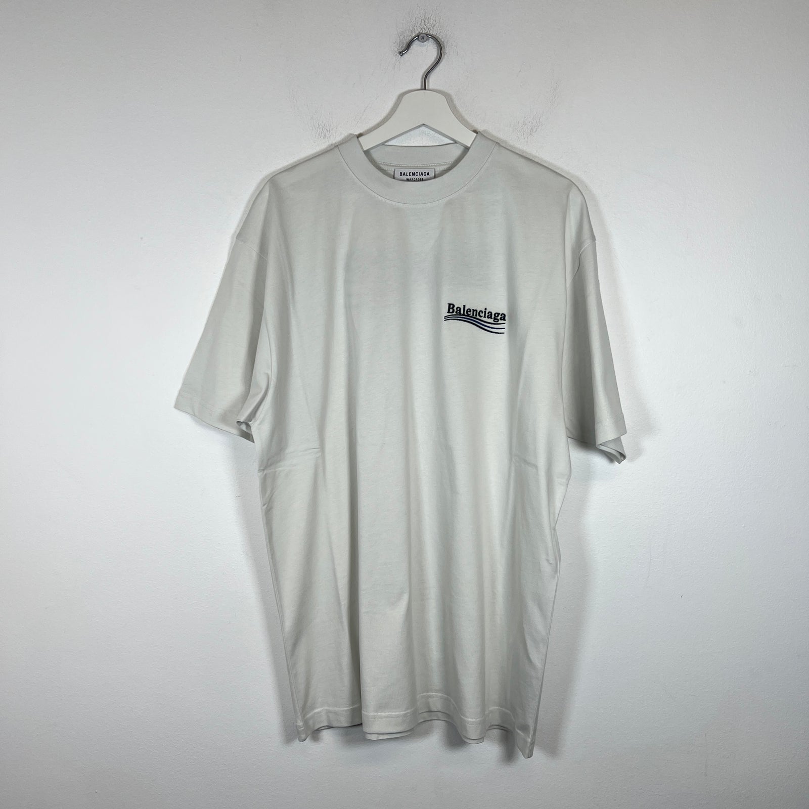 Balenciaga White Campaign Logo T-Shirt Size S