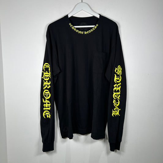 Chrome Hearts Yellow Spell Out Longsleeve Size XL