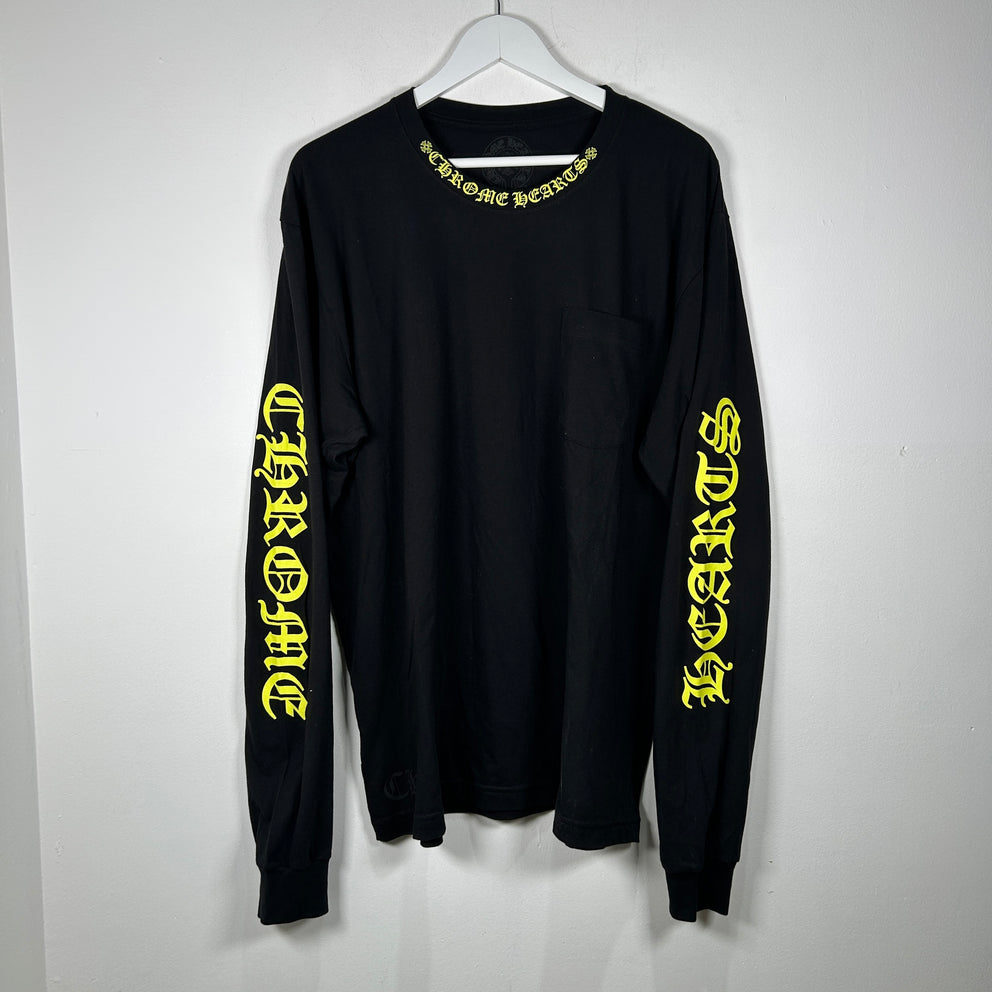 Chrome Hearts Yellow Spell Out Longsleeve Size XL