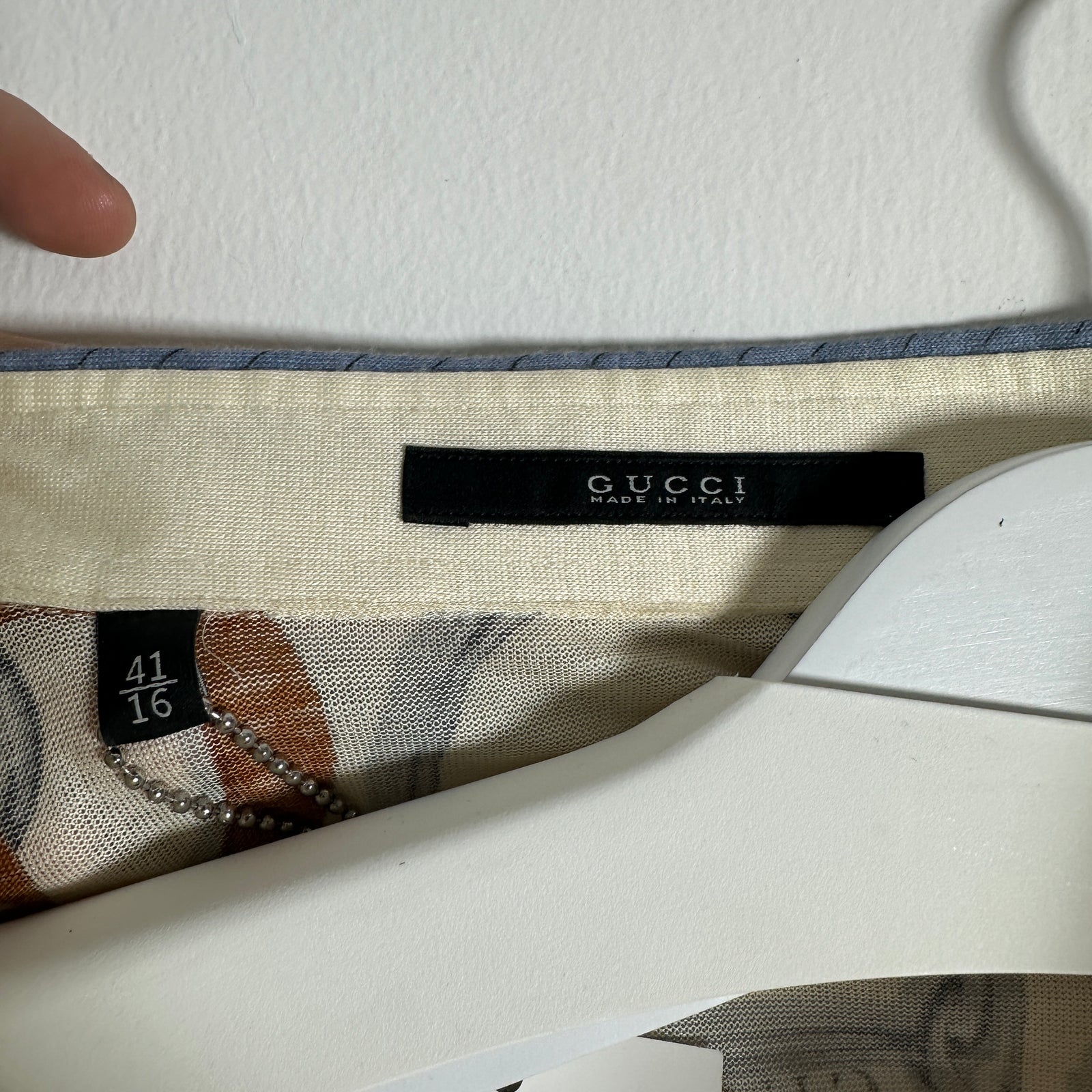 Gucci SS10 Strap Silk Blend Shirt Size M
