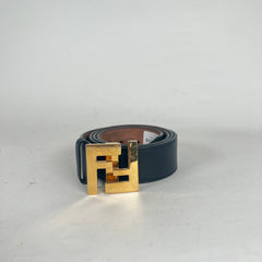 Fendi Gold FF Buckle Belt Sz 95