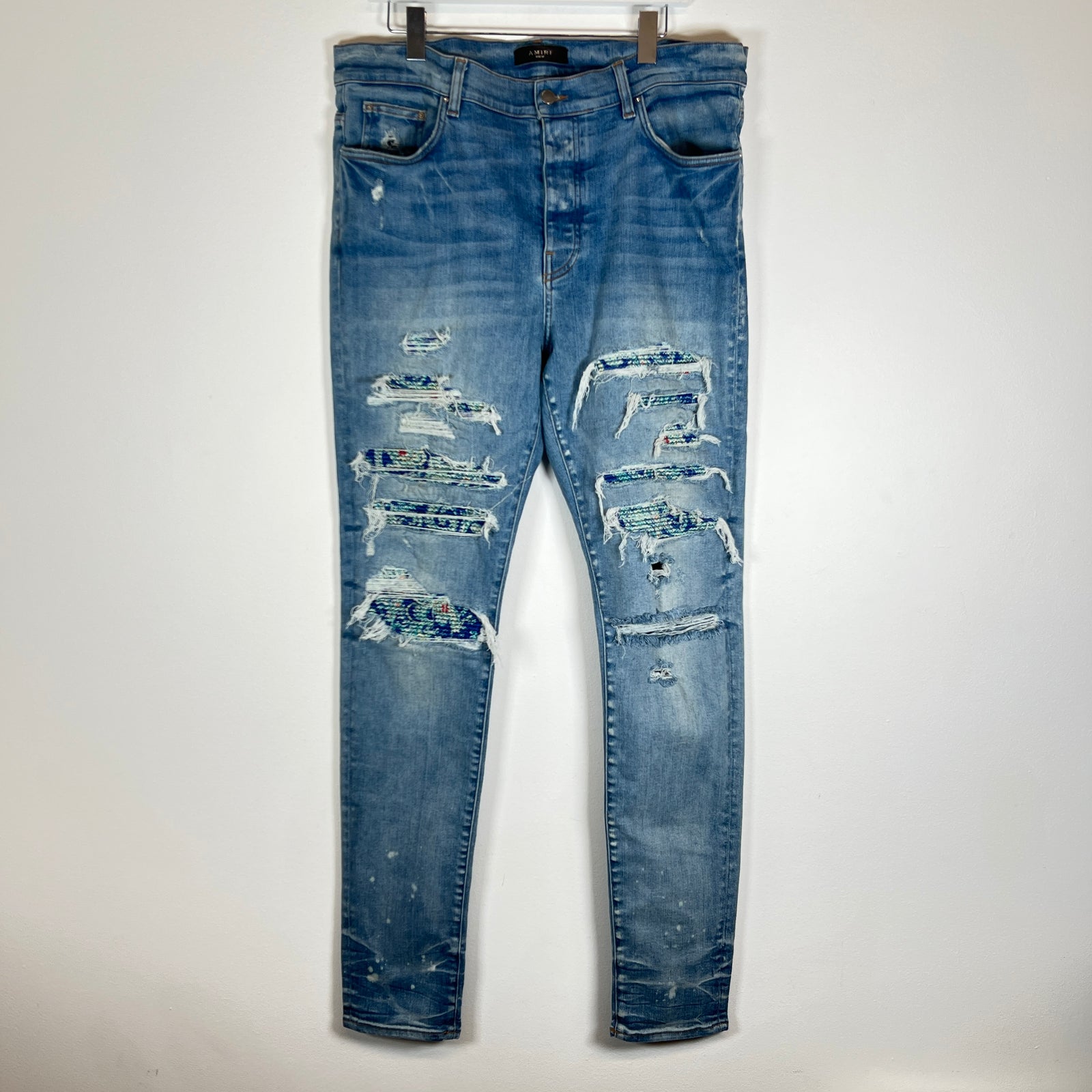 Amiri Silk PJ Thrasher Lightwash Jeans Size 38