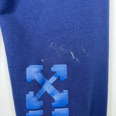 Off-White Blue Rubber Arrow Over Sweatpants Size S