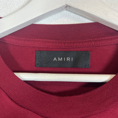 Amiri Burgundy Hollywood Logo T-Shirt Size L