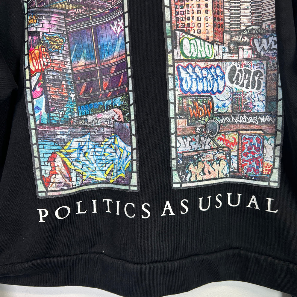 Who Decides War Black 'Politics As Usual' Hoodie Size L
