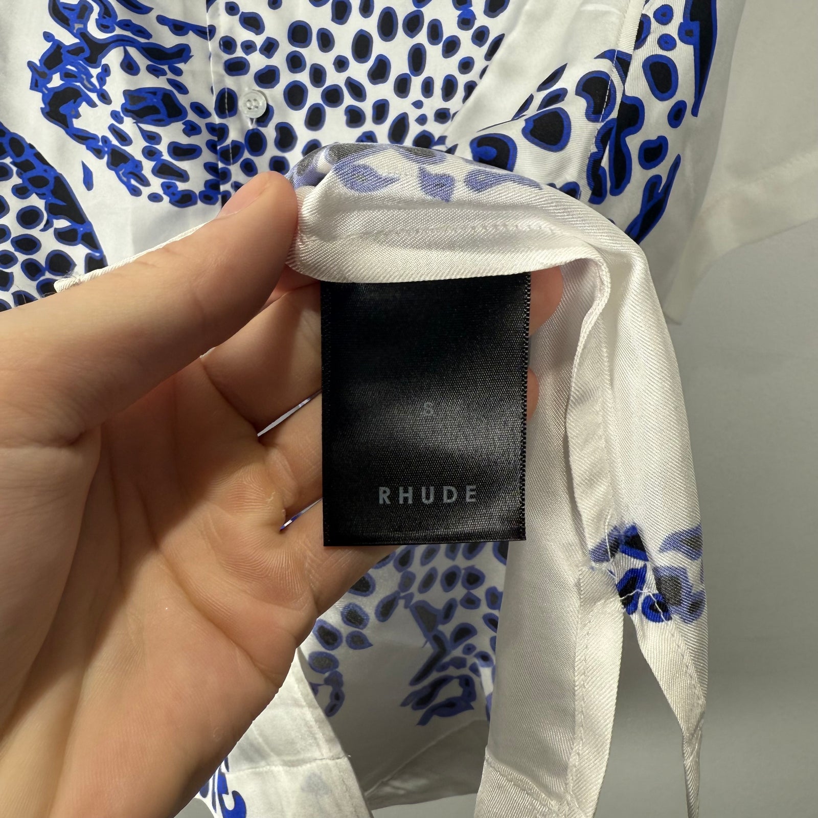 Rhude Leopard Print Silk Shirt Size S
