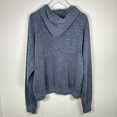 Raf Simons AW04 Blue 'Waves' Paisley Hoodie Size 48