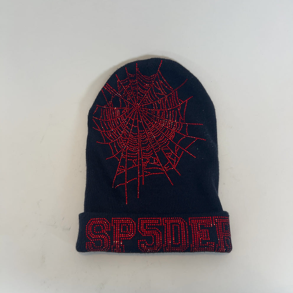 Sp5der Rhinestone Web Logo Beanie
