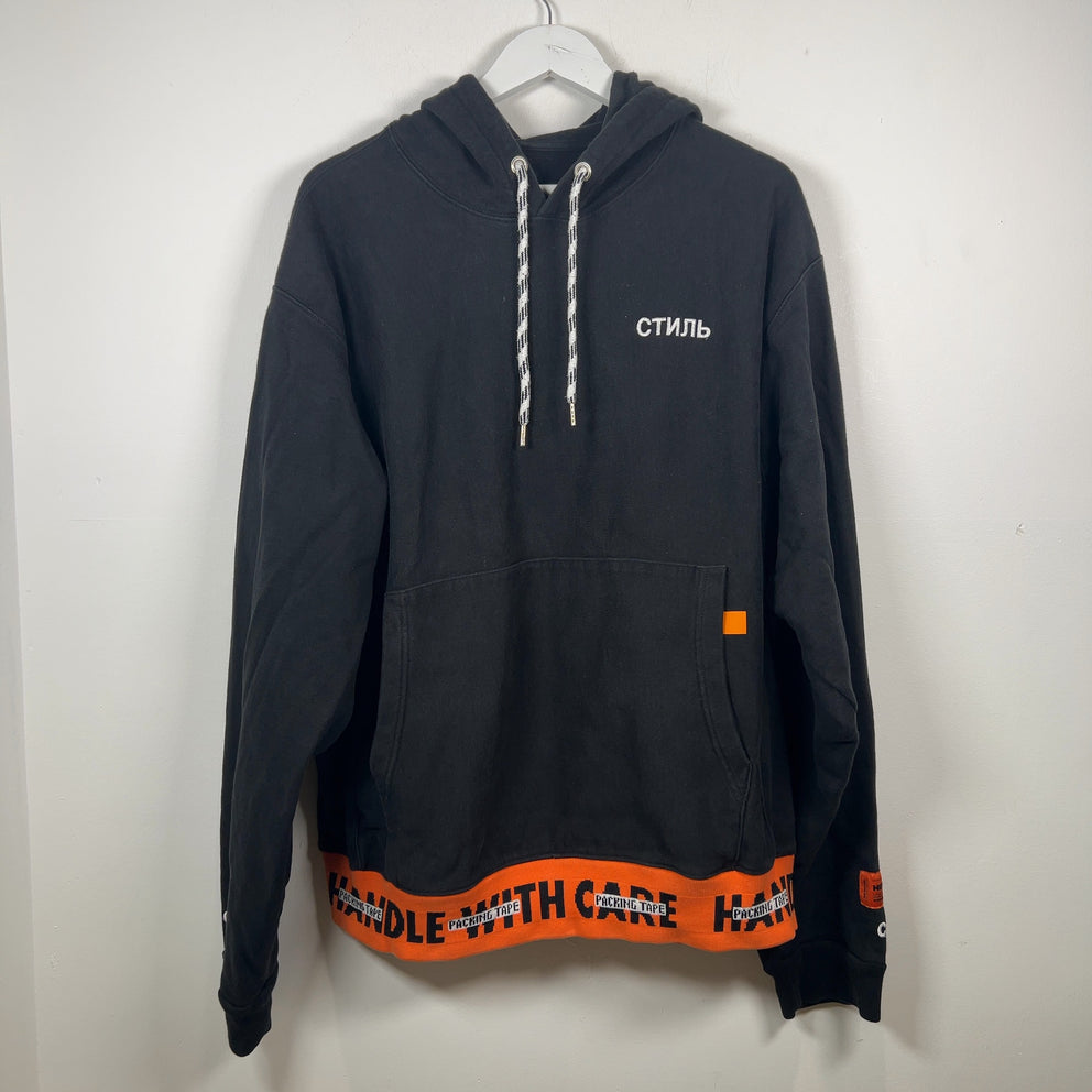 Heron Preston 'Handle With Care' Hem Hoodie